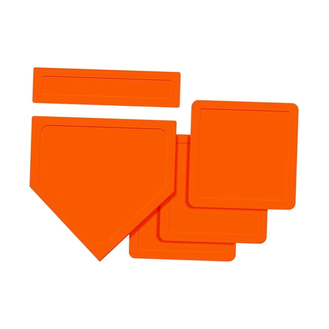 ZLight Baseball Softball Ensemble de Base 5 Pcs Bases Caoutchouc Terrain Orange