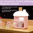 thumbnail image 2 of Pink Cat Night Light, Winter Snow House LED Lamp, Christmas Decoration Light-Up House with 3 Brightness Modes, Hall Switch, 3D Doll, Xmas Night Light Idea Gifts for Kids (Cute Cat), 2 of 6