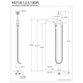 thumbnail image 2 of Kingston Brass KS7130DPL Paris Freestanding Tub Faucet with Hand Shower, Matte Black, 2 of 6