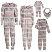 Derek Heart Fair Isle Holiday Matching Family Christmas Pajamas Women's Sleepwear Union Suit, Sizes S-3XL