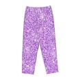 thumbnail image 4 of Balery Lilac Glittering print Women's Pajama Pants,Ultra Lightweight Pjs,Lounge Pant-Medium, 4 of 9