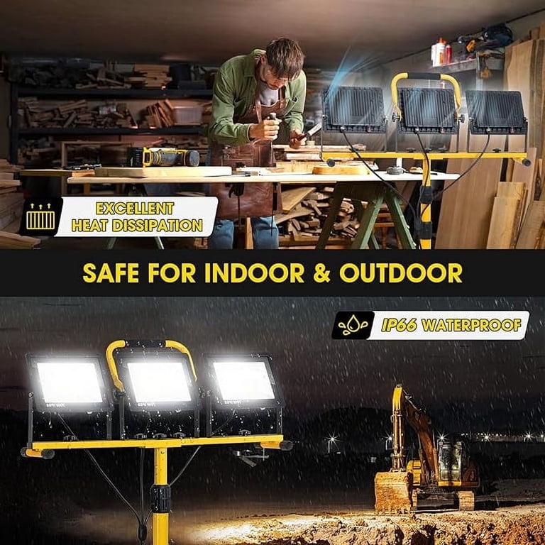 21000 Lumen Led Tripod Work Light with 3 Adjustable Heads photo 6