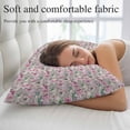 thumbnail image 5 of Vintage Pink Flower Throw Pillow Covers, Spring Floral Leaves Pastoral Birds Plants Soft Breathable Pillow Cases with Invisible Zipper, Small Pillowcases for Couch Bed Sofa Chair 16x24 Inches, 5 of 9