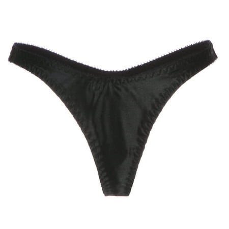 Pink Polka Dot Panties - SO SEXY LINGERIE (TM) Shimmering Satin Thong Panties S - 6X (2X, Black)