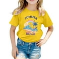 thumbnail image 1 of Vêtements pour Filles T-Shirt à Manches Courtes Col Rond Imprimé pour Filles Hauts d'Été Mignons pour Adolescentes Hauts pour Filles 6-7 Ans Mode Filles, 1 of 3