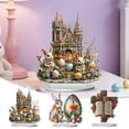 thumbnail image 2 of PEIBang Easter Decoration Spring Bunny Decor,2D Acrylic Desktop Decor Easter Eggs Rabbit Table Centerpiece for Living Room Holiday Party Supplies, 2 of 6