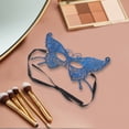 thumbnail image 4 of Unique Bargains 1 Pc Butterfly Half Face Party Mask for Masquerade Party Blue Lace, 4 of 5
