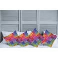 thumbnail image 2 of Ambesonne Abstract Throw Pillow Cover 4 Pack, Rainbow Colors Squares, 24", Multicolor, 2 of 5