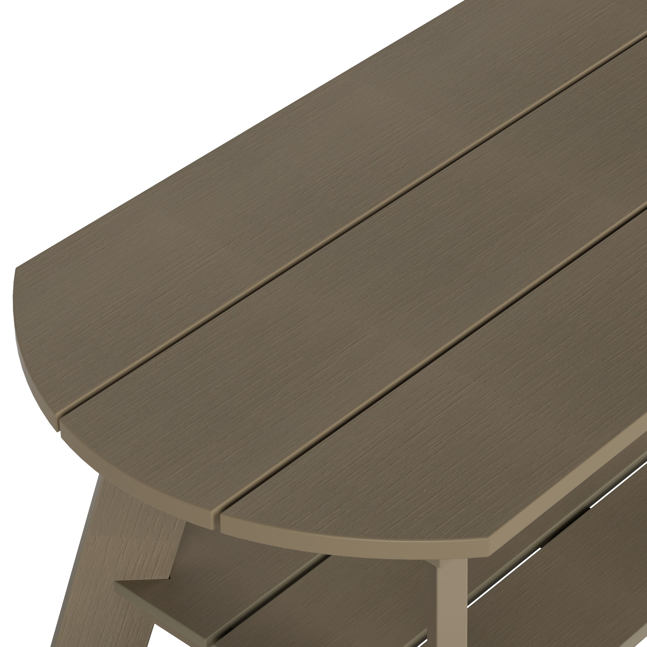 WestinTrends Tuscany Outdoor Coffee Table, Real Wood Like All Weather HIPS 2 Tier Patio Adirondack Coffee Table, Taupe