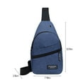thumbnail image 3 of WIZUTIZ Strap Bag Crossbody Backpack With Hole Strap Backpack Hiking Backpack Multipurpose Crossbody Chest Bag for Men Womens Chest Bags Men's Chest Bags Chest Bags Womens Men's Classic Bag Blue, 3 of 6