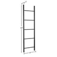 thumbnail image 4 of Azalea Park Black Metal Freestanding Towel Rack or Blanket Ladder Rack for Bathroom, 4 of 11