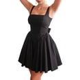 thumbnail image 3 of Women'S Summer Corset Mini Dress Square Neck Flowy A Line Cute Graduation Short Dresses, 3 of 9