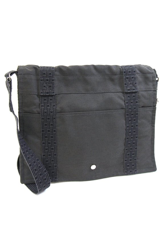 Pre-Owned Hermes Herms Air Line Bassus MM Shoulder Bag in Gray Canvas for Men and... (Good)