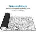 thumbnail image 6 of White Topographic Map Large Gaming Mouse Pad, Extended Big Keyboard Mouse Mat, Long Computer Gaming Mousepad for Home Office Work Desk Stitched Eges Non-Slip Base Mouse Pads Mat, 6 of 6