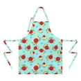thumbnail image 2 of Pioneer Flower Floral Print Pattern Apron for Women and Men, Cotton Linen Waterproof with Pockets, Adjustable, 33x27 Inch for Kitchen, Gardening, BBQ, Salon, 2 of 6