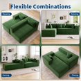 thumbnail image 6 of Modular Sectional Couches for Living Room, Modern Polyester Upholstered  L Shaped Couch with Pillows, High Density Foam Corner Sofa for Bedroom, No Assembly Required, Green, 6 of 9