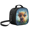 thumbnail image 5 of Yuyamidu Cute Highland Cow Lunch Bag for Girls Portable Handle Large Thermal Cooler Bag Kids Insulated Lunch Box Multifunctional Suitable for Elementary Middle School High School, 5 of 6