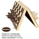 thumbnail image 4 of 15 Inches Magnetic Wooden Chess Set - 2 Extra Queens - Folding Board - Pieces Storage Slots, Handmade Portable Travel Chess Game - Beginner Chess Set for Kids, 6 up Age, 4 of 7