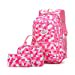 thumbnail image 3 of Conjunto de mochila y lonchera Bansusu estampado geométrico para chicas de secundaria, 3 of 3