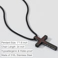 thumbnail image 3 of APSVO Black Cross Necklace for Men Baseball Pendant Chain Stuff Accessories Items Catholic Religious Christian Birthday Fathers Day Jewelry Gifts Dad Husband Son Boyfriend Teen, 3 of 6