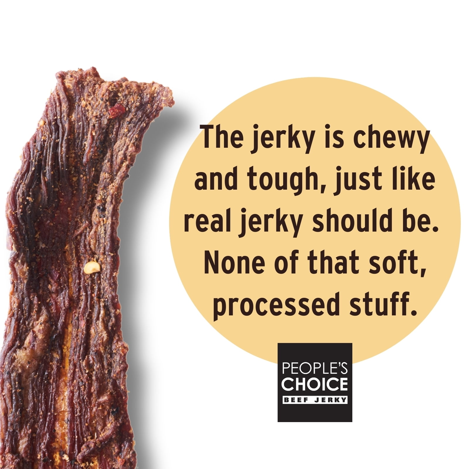 People's Choice Beef Jerky - Carne Seca - Limón Con Chile - Sugar Free, Low Carb - 1 Pound, 1 Bag