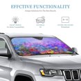 thumbnail image 3 of Kdxio Colorful Purple Cosmos Flower Print Windshield Sun Shade, Foldable Sun Blocker for Car,Truck,SUV Automotive Interior Sun Protection,Reflective Shade for Front Windshield(Small), 3 of 7