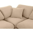 thumbnail image 5 of Meridian Furniture Indulge 164" Velvet U-Shaped Modular Sectional in Beige, 5 of 9