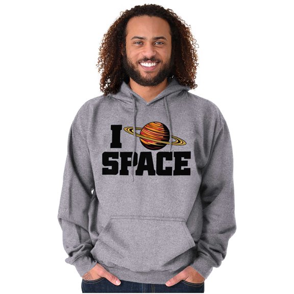 Saturn Love I Heart Outer Space Hoodie Sweatshirt Women Men Brisco Brands S