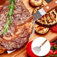 thumbnail image 2 of Kitchen Barbecue Clips Wooden Handle Stainless Steel Frying Shovel Large Plate Burning Pressure Shovel Steak Frying Shovel Baking Utensils,Silver Kitchen Barbecue Clips, 2 of 3
