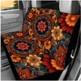 thumbnail image 3 of KUIFORTI Blooming Flower Car Seat Covers 14 Pieces with Auto Center Console Armrest Pad Steering Wheel Cover Seat Belt Pads Car Headrest Covers Washable for Cars SUV Sedans, 3 of 7