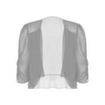 thumbnail image 4 of HULIJA Womens Half Sleeve Chiffon Open Bolero Shrug Cardigan Casual Party Dress Cover Up Outerwear Gray S, 4 of 6
