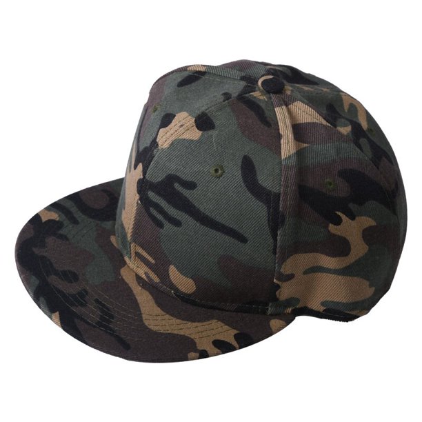 Custom Logo Camofloug Flat Brim Trendy Outdoor Men's and Women's Summer Snap Baseball Sun Cap Adjustable Hip Hop HatNO logo&Adult Gao Jinjia LED