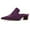 Purple, variant on FSJ Women Comfortable Chunky Block Low Heel Mules Square Closed Toe Backless Loafers Slip On Office Clogs Slides Shoes Size 8 Blue