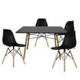 thumbnail image 1 of Set Comedor Oslo Melamina 120cm Negro 4 Sillas Eames Mundo In Minimalista, 1 of 12