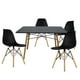 thumbnail image 1 of Set Comedor Oslo Melamina 120cm Negro 4 Sillas Eames Mundo In Minimalista, 1 of 12
