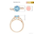 thumbnail image 5 of ANGARA Natural Solitaire 1.6 ct Aquamarine Twisted Split Shank Engagement Ring in 14K Rose Gold for Women (Size-8mm) | March Birthstone, Anniversary, Jewelry Gift for Women | Natural Aquamarine Ring, 5 of 9