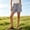 Gray, variant on Women's High Waisted Linen Blend Shorts, Flowy Elastic Waist with Pockets for Tummy Control, Summer Casual Beach Lounge Wear Black L