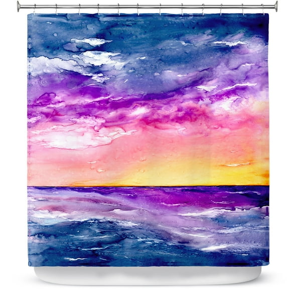 Shower Curtains 70" x 93" from DiaNoche Designs by Brazen Design Studio - Tormenta Waves