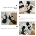 thumbnail image 2 of WRISTBIQUE 1 Pair Women Chunky Heels for Teenagers in Black with Waterproof Platform, 2 of 8