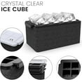 thumbnail image 6 of Crystal Clear Ice Cube Maker Tray - Eight 2 Squares Ice Cube Mold, 6 of 6