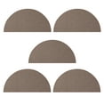 thumbnail image 1 of Furnish My Place Modern Indoor/Outdoor Commercial Solid Brown Rug, Modern Area Rug, Baby Nursery Mat, Pet-Friendly Carpet for Living Room, Playroom, Made in USA, 18" x 36" Half Round - Set of 5, 1 of 6