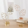 thumbnail image 3 of Leaf-shaped Hollow Picture Holder Card Photo Clips Holder Desk Stand for Memo Paper Note Photo Christmas Wedding Card, 3 of 12