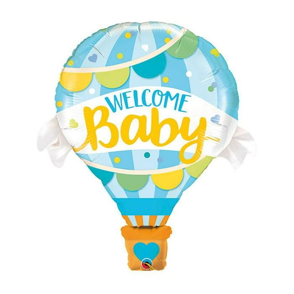 WELCOME BABY BLUE BALLOON 42" [78654]