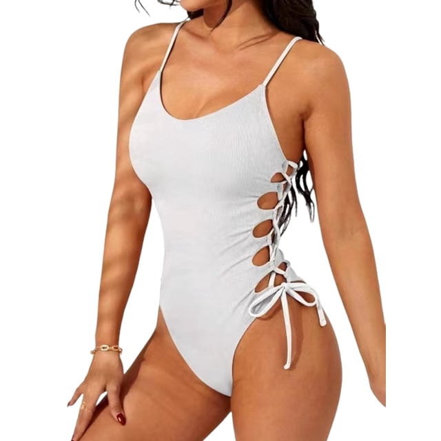 Traje de Baño de una Pieza para Mujer Traje de Baño de una Pieza con Abertura Alta para Mujer Traje de Baño de una Pieza S