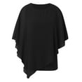 thumbnail image 4 of Summer Tops for Women T Shirt Short Sleeve Long Sleeve Compression Shirts for Women Solid Shirt Long Fitted Tee Shirts Tee Womens Turtle Neck Tops T Black L, 4 of 5