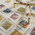thumbnail image 6 of Everloom Magnolia Harmony Modern Diamond Area Rug, Beige/Blue, 5'2"x7'2", 6 of 7