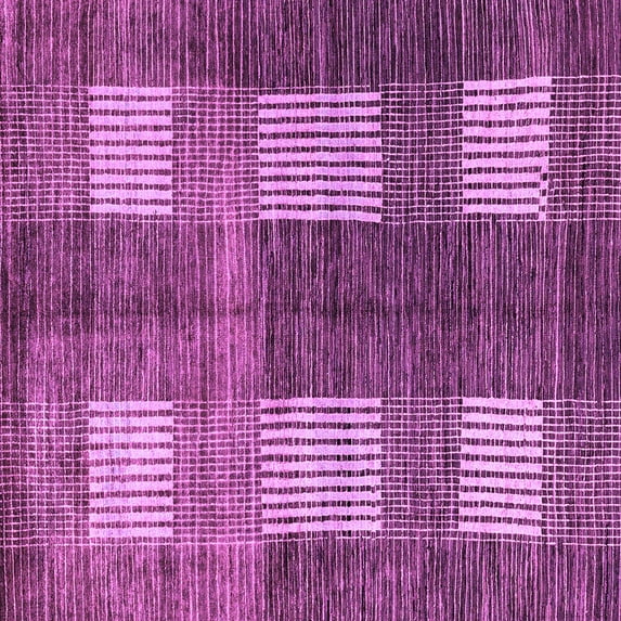 Ahgly Company Indoor Square Abstract Purple Modern Area Rugs, 5' Square