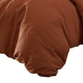 thumbnail image 4 of Edge 3 Piece Twin Size Duvet Comforter Set, Washed Linen, Rust Orange, 4 of 4