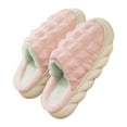 thumbnail image 2 of Ladies Slippers Slippers For Women Fuzzy Slippers Winter Warm Slippers Indoor House Shoes Bubble Slippers Indoor Outdoor Cozy Trendy Slipon Slipper Women's Shoes Pink Size 6, 2 of 4