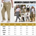 thumbnail image 2 of FEN AI Women’s Plus Size Cargo Pants Khaki Hiking Fishing Pants with 5 Pockets Quick Dry Travel Casual Trousers XL, 2 of 7